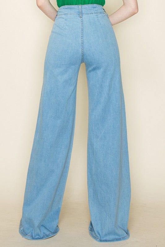 Wide leg, denim pants, jeans, western
