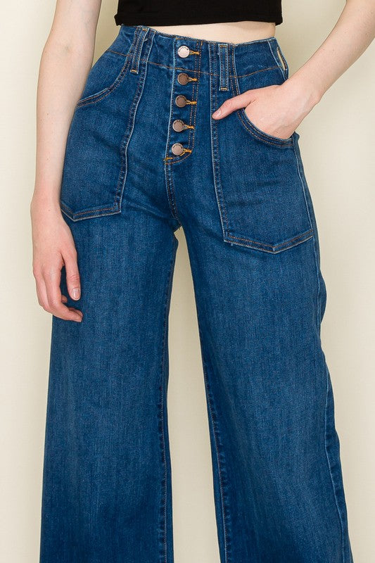 Wide leg, denim pants, jeans, western