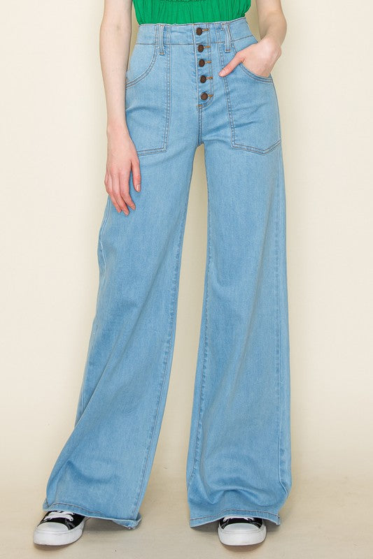 Wide leg, denim pants, jeans, western