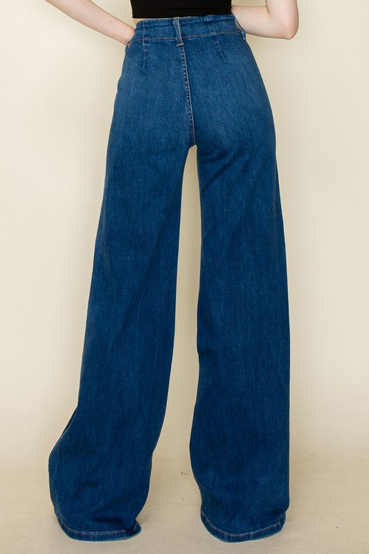 Wide leg, denim pants, jeans, western