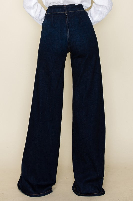 Wide leg, denim pants, jeans, western