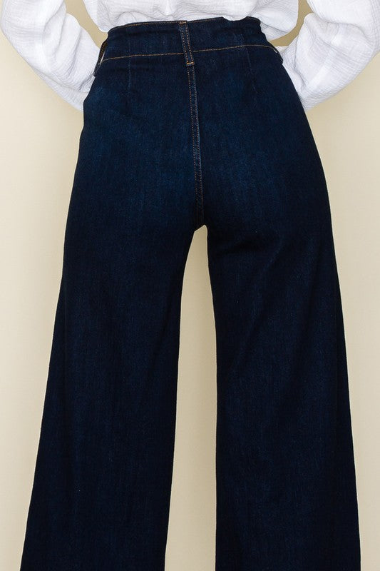Wide leg, denim pants, jeans, western