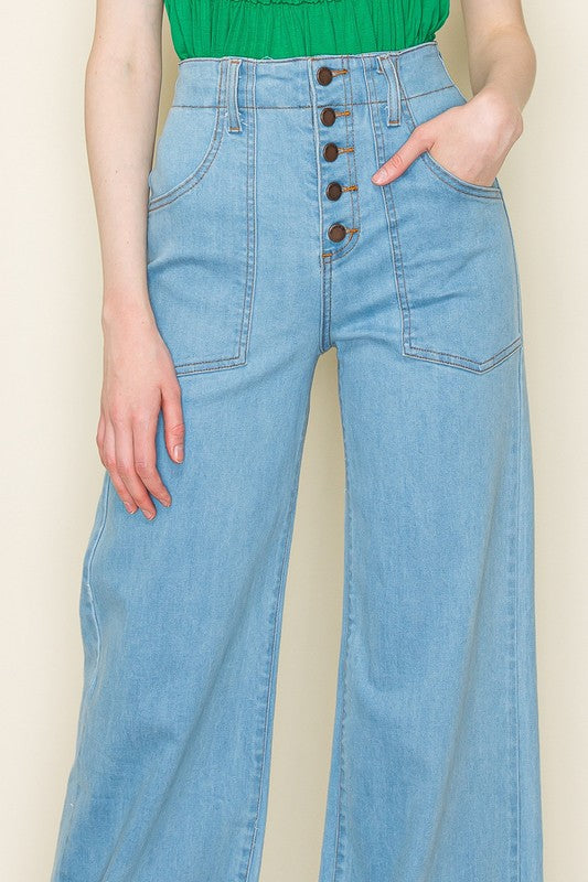 Wide leg, denim pants, jeans, western