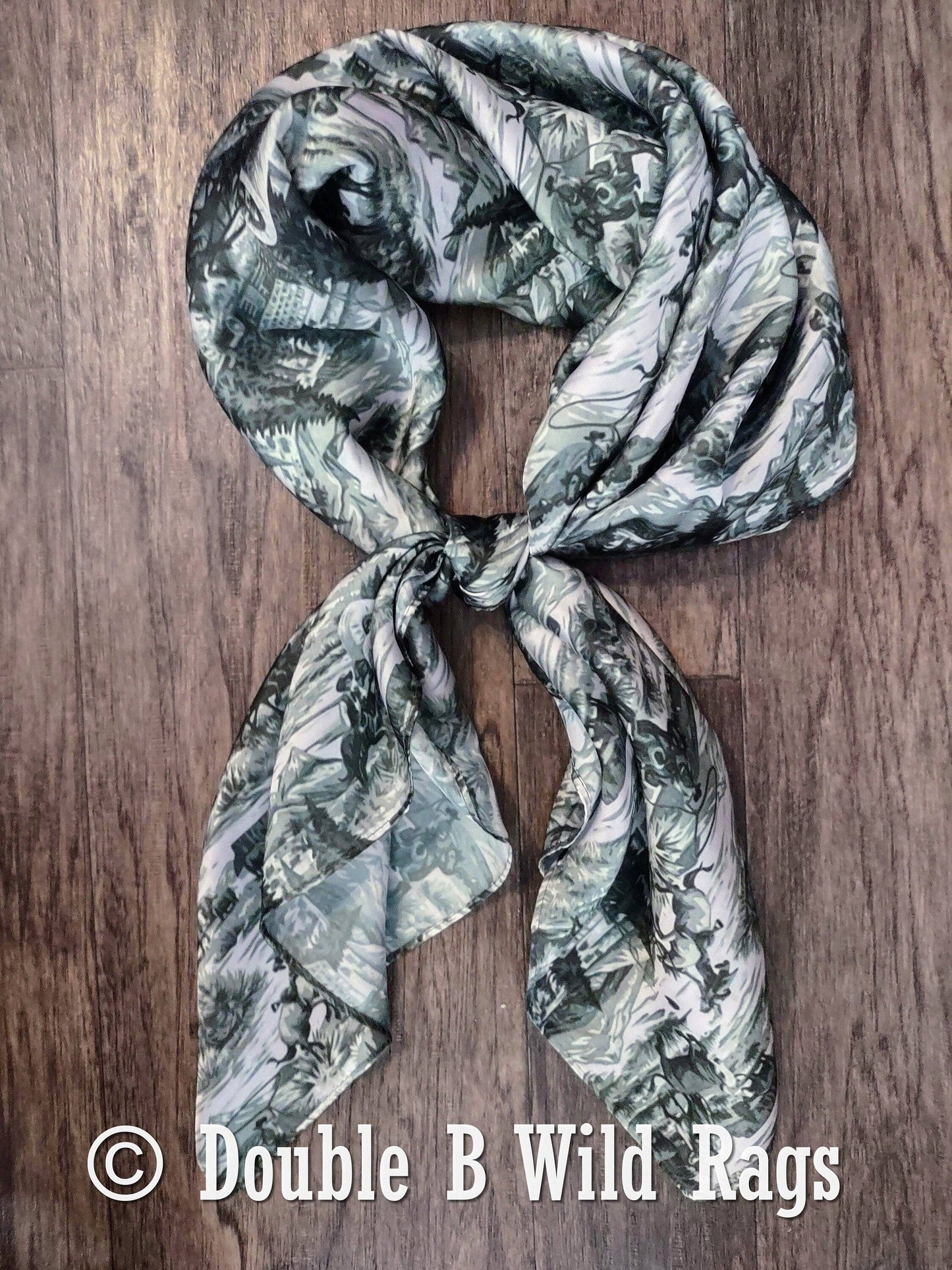 Green Toile Cowboy Wild Rag