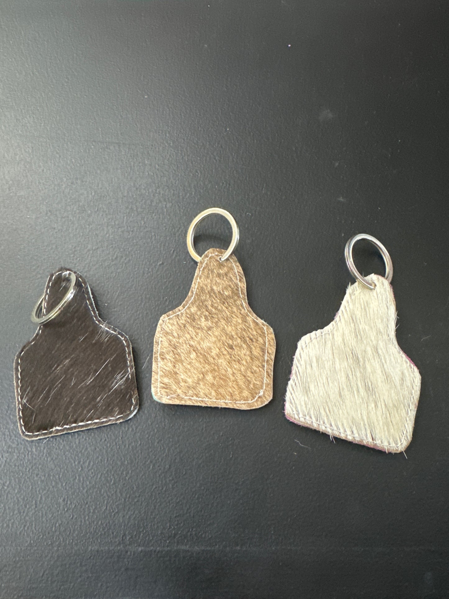 Boot stitch and Cowhide Keychains