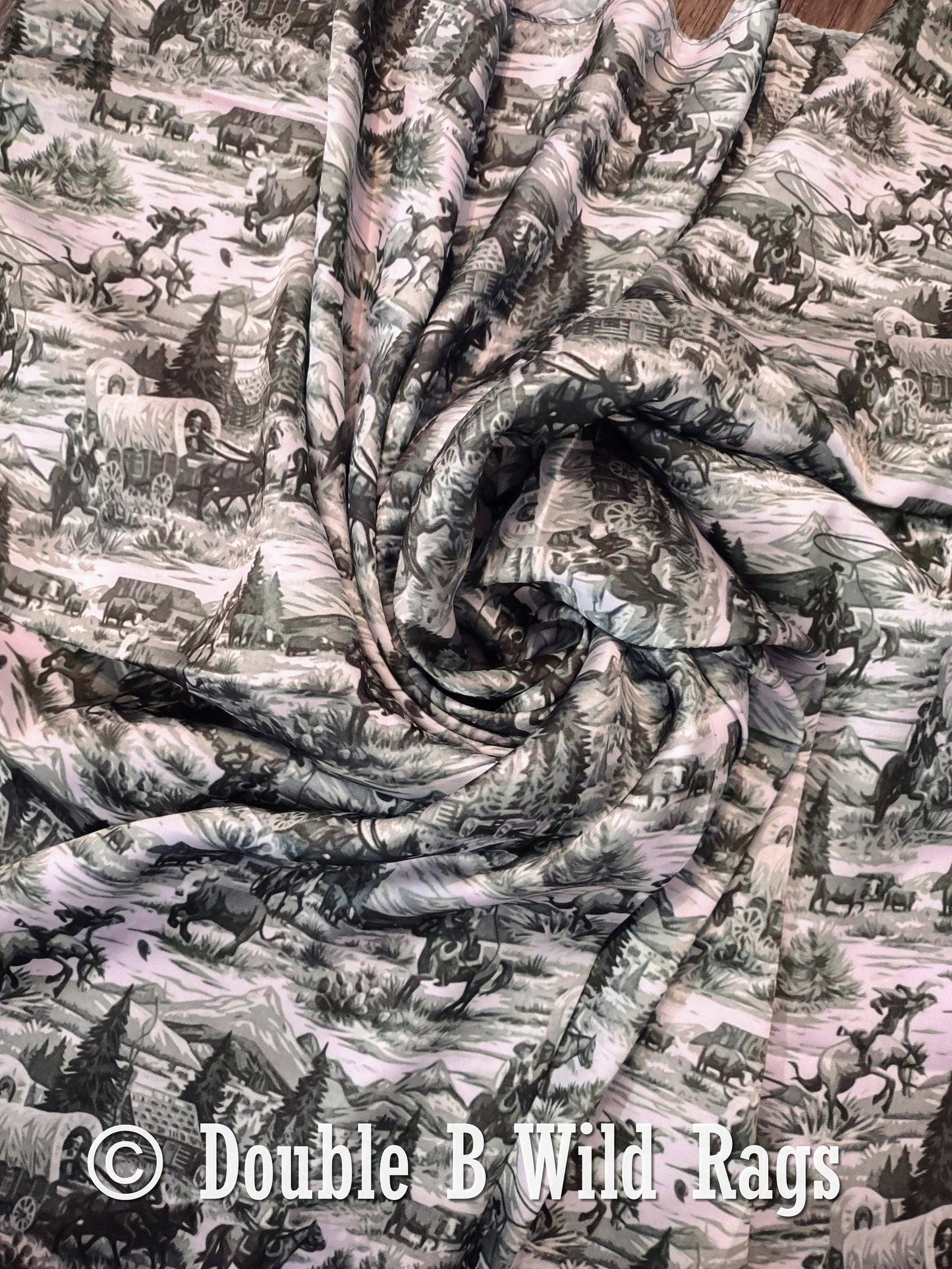 Green Toile Cowboy Wild Rag