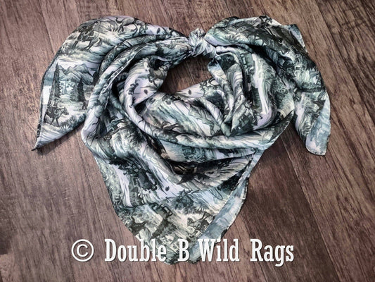 Green Toile Cowboy Wild Rag